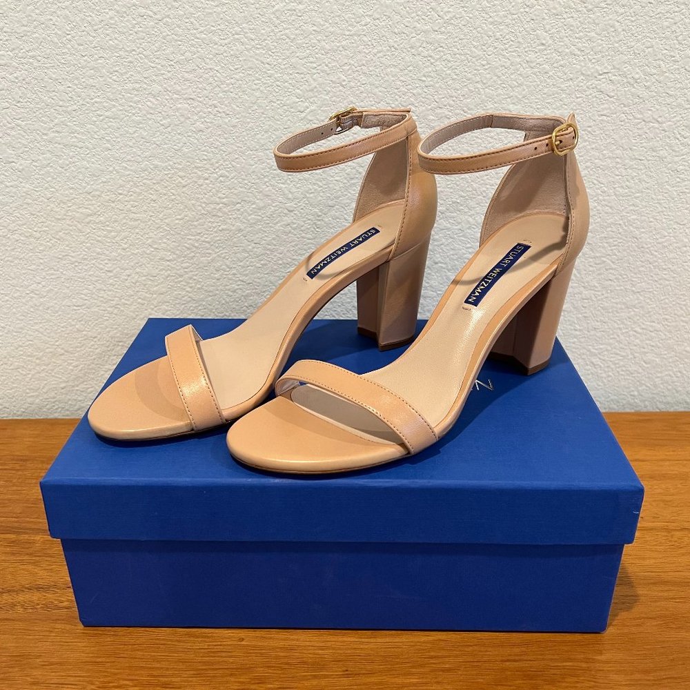 New With Box Stuart Weitzman Nearlynude Heels Sz … - image 3